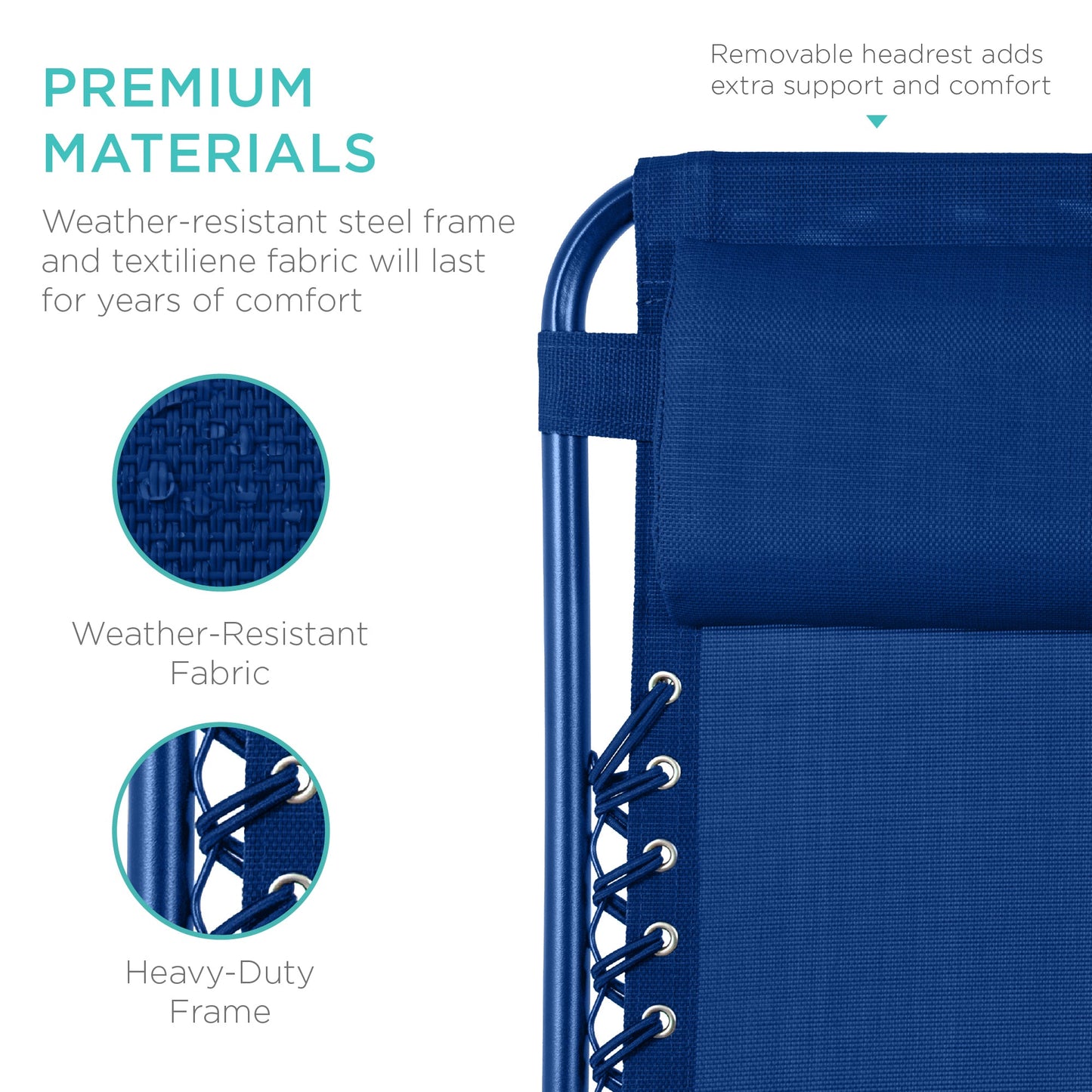 Set of 2 Adjustable Zero Gravity Patio Chair Recliners w/ Cup Holders