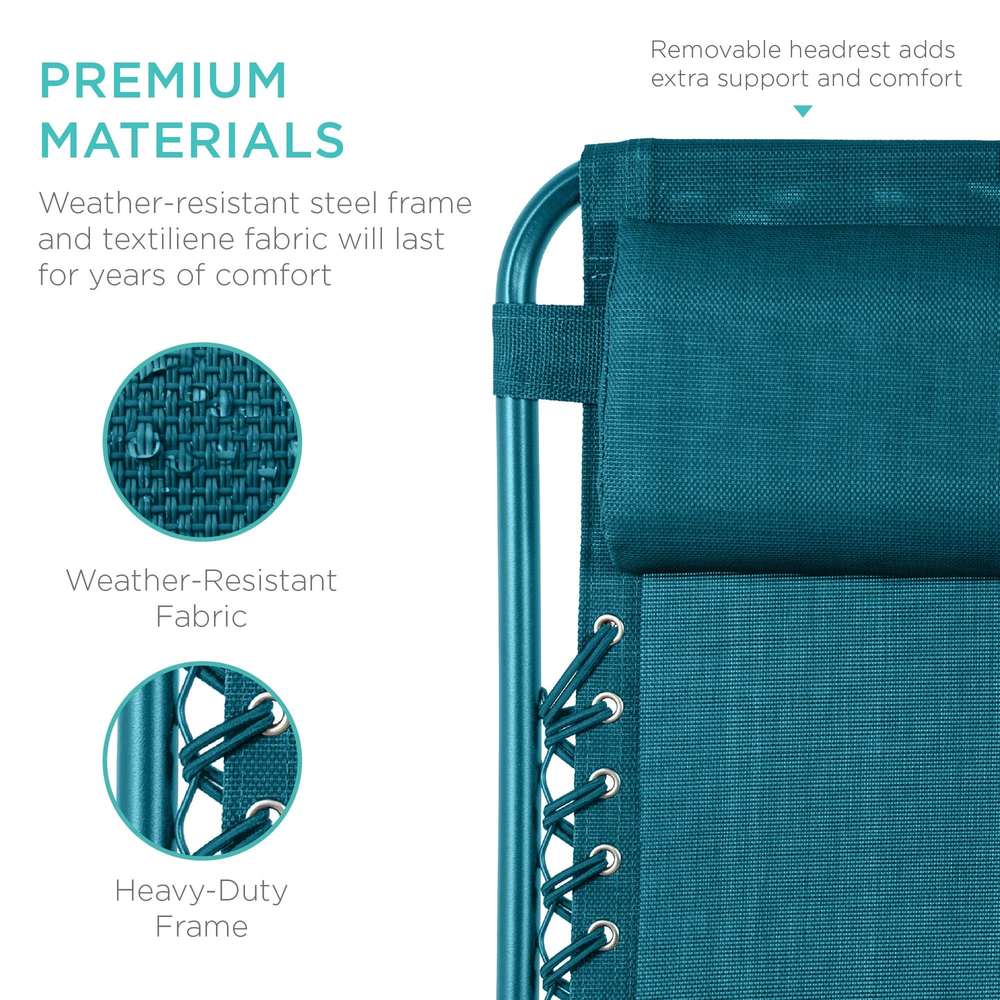 Set of 2 Adjustable Zero Gravity Patio Chair Recliners w/ Cup Holders