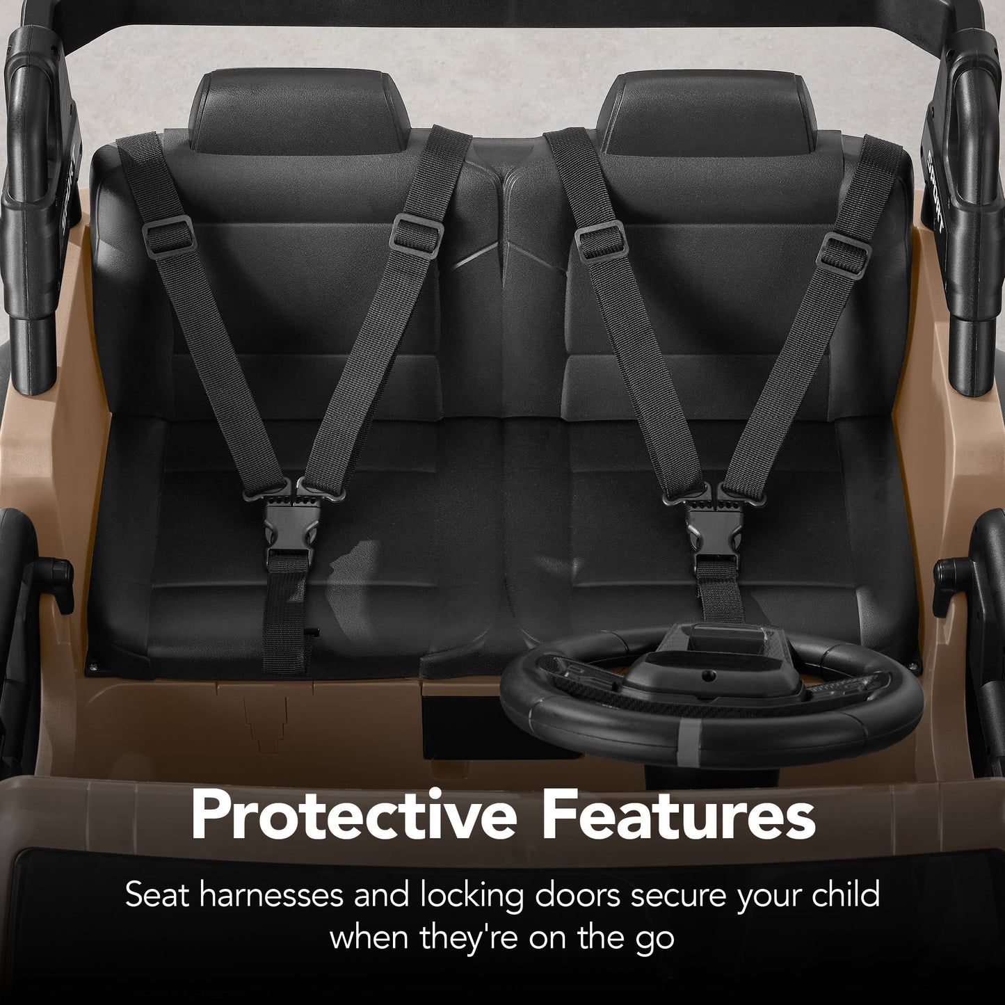 24V 2-Seater Electric Ride-On Car Truck w/ Parent Control, Bluetooth