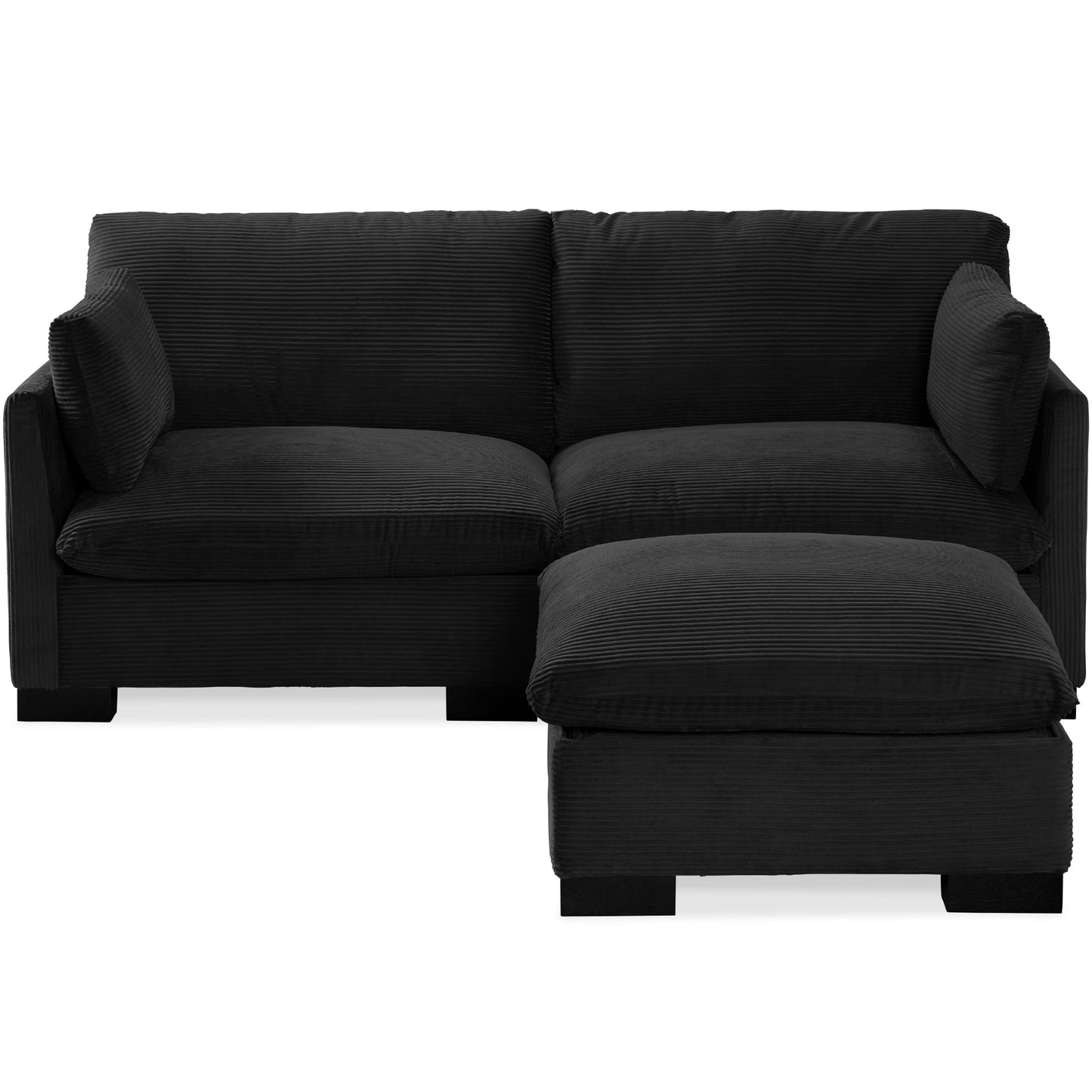 Modular Sectional Pillowtop Sofa w/ Ottoman & Storage  82in