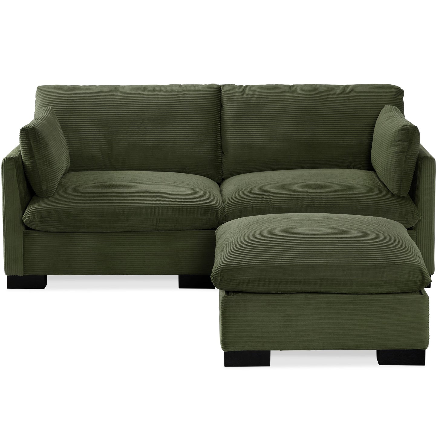 Modular Sectional Pillowtop Sofa w/ Ottoman & Storage  82in