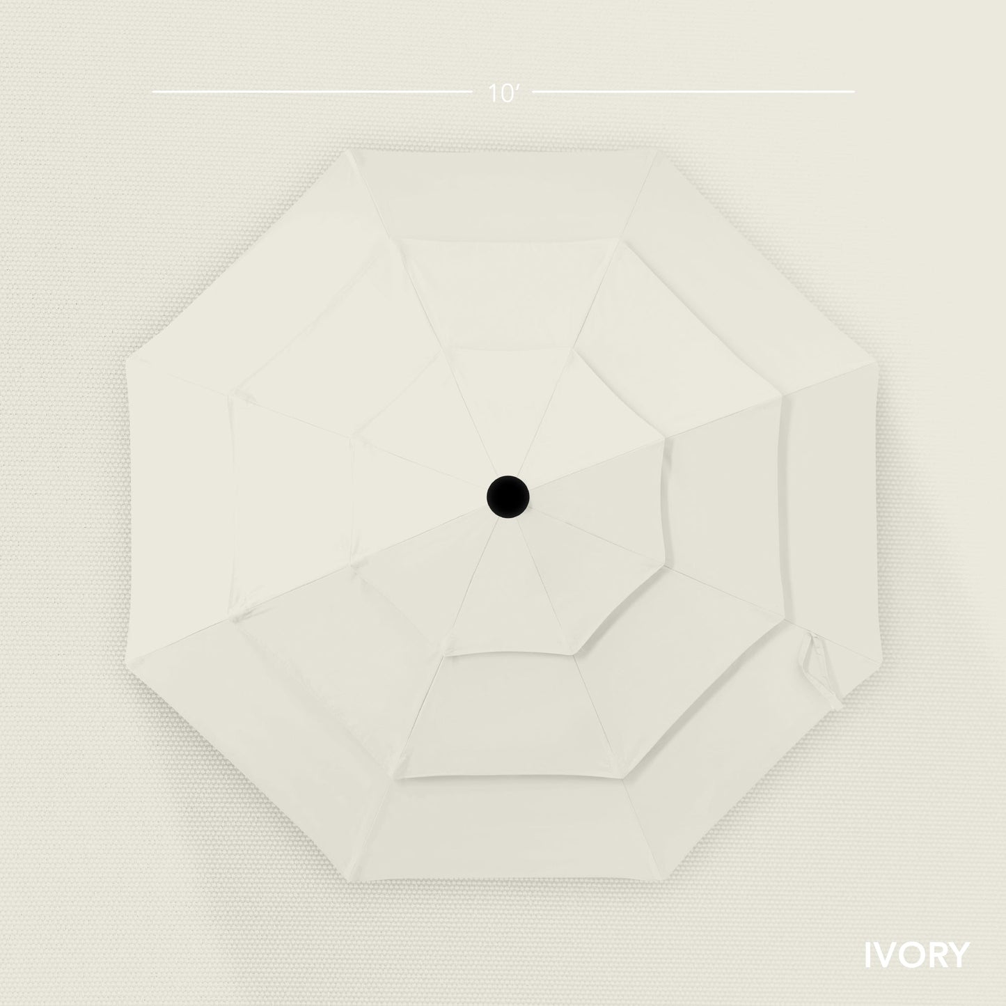 3-Tier Patio Umbrella w/ Tilt Adjustment, Crank - 10ft