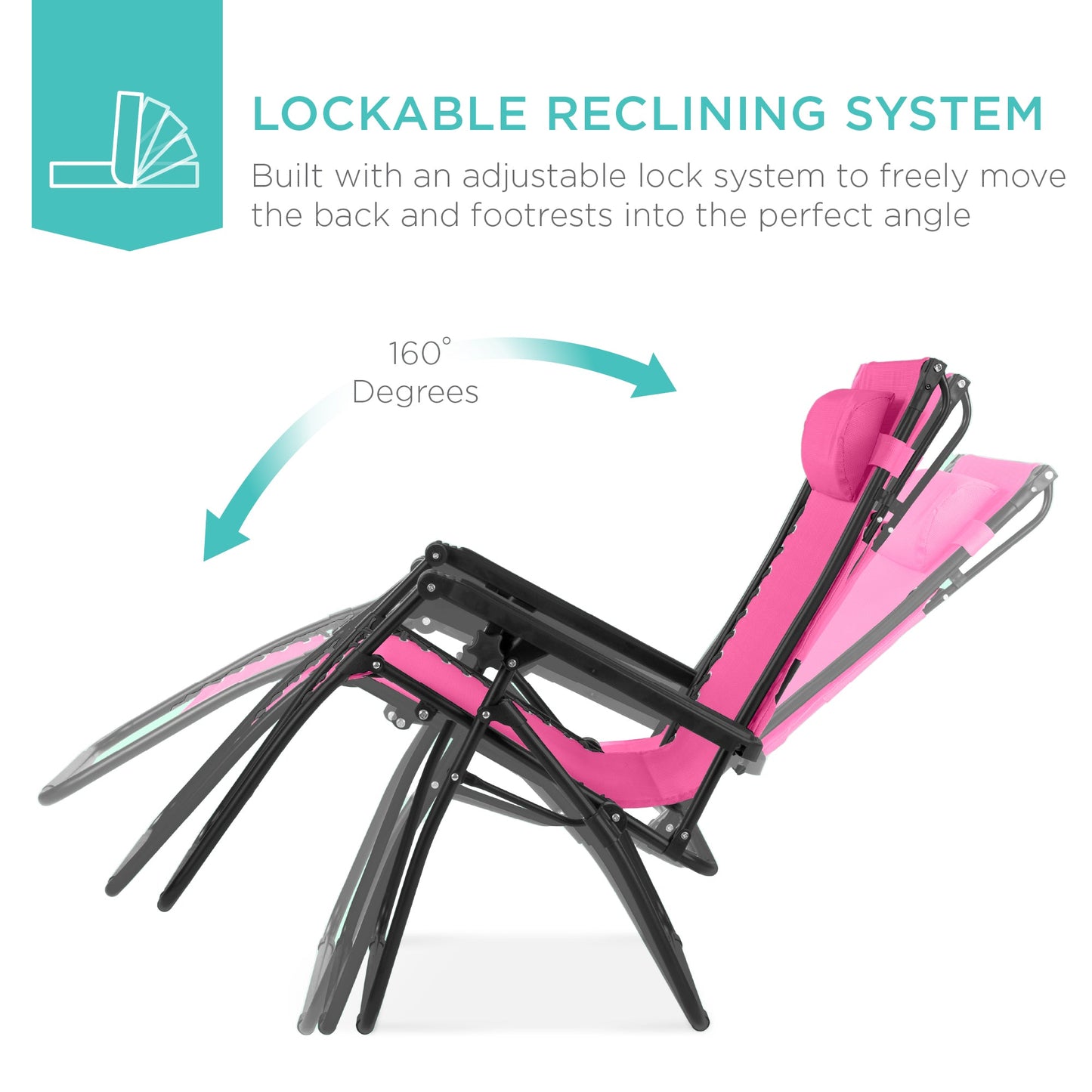 Folding Zero Gravity Recliner Patio Lounge Chair w/ Canopy, Side Tray