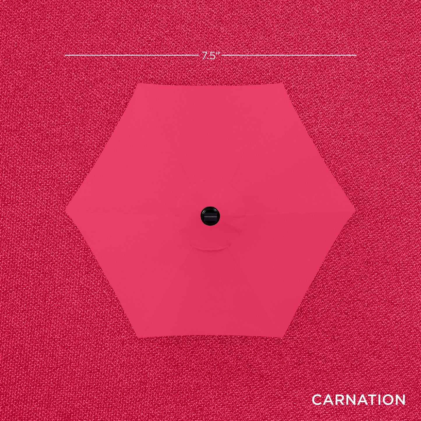 Outdoor Solar Patio Umbrella w/ Push Button Tilt, Crank Lift - 7.5ft