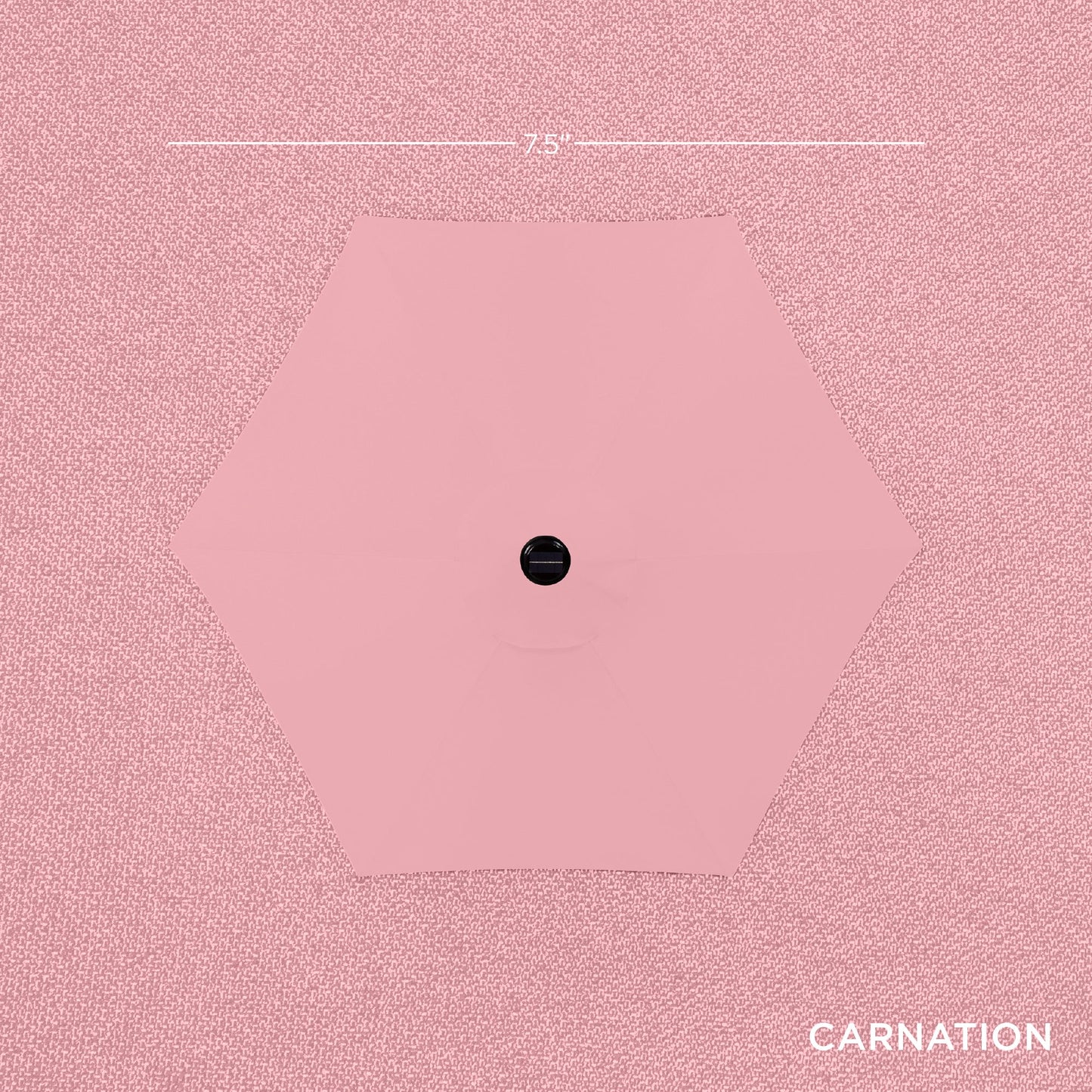 Outdoor Solar Patio Umbrella w/ Push Button Tilt, Crank Lift - 7.5ft