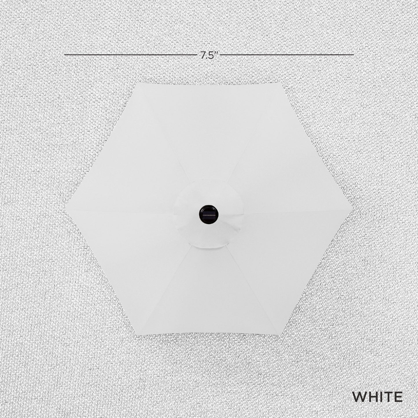 Outdoor Solar Patio Umbrella w/ Push Button Tilt, Crank Lift - 7.5ft