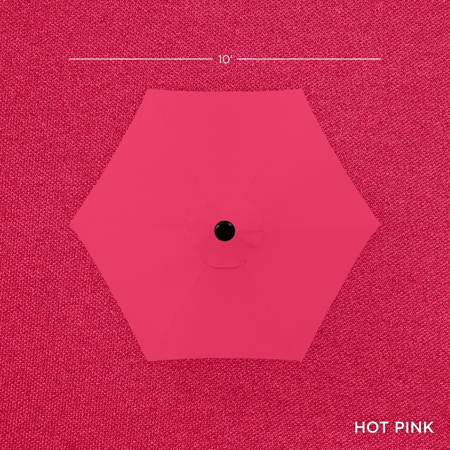 Outdoor Steel Market Patio Umbrella Decoration w/ Tilt, Crank Lift - 10ft