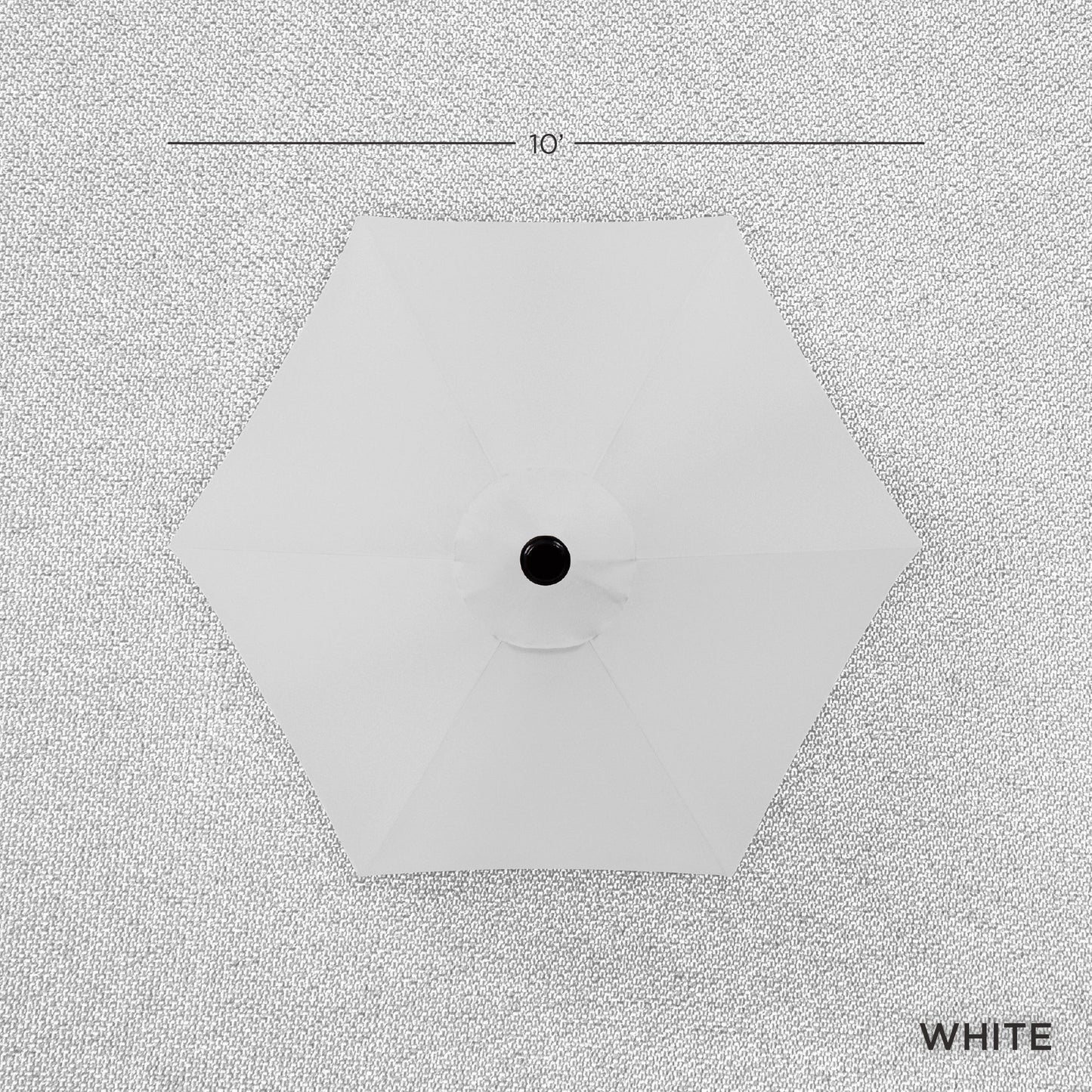 Outdoor Steel Market Patio Umbrella Decoration w/ Tilt, Crank Lift - 10ft