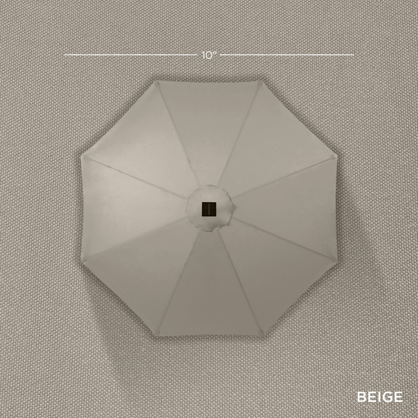 Solar LED Lighted Patio Umbrella w/ Tilt Adjustment, UV-Resistant - 10ft