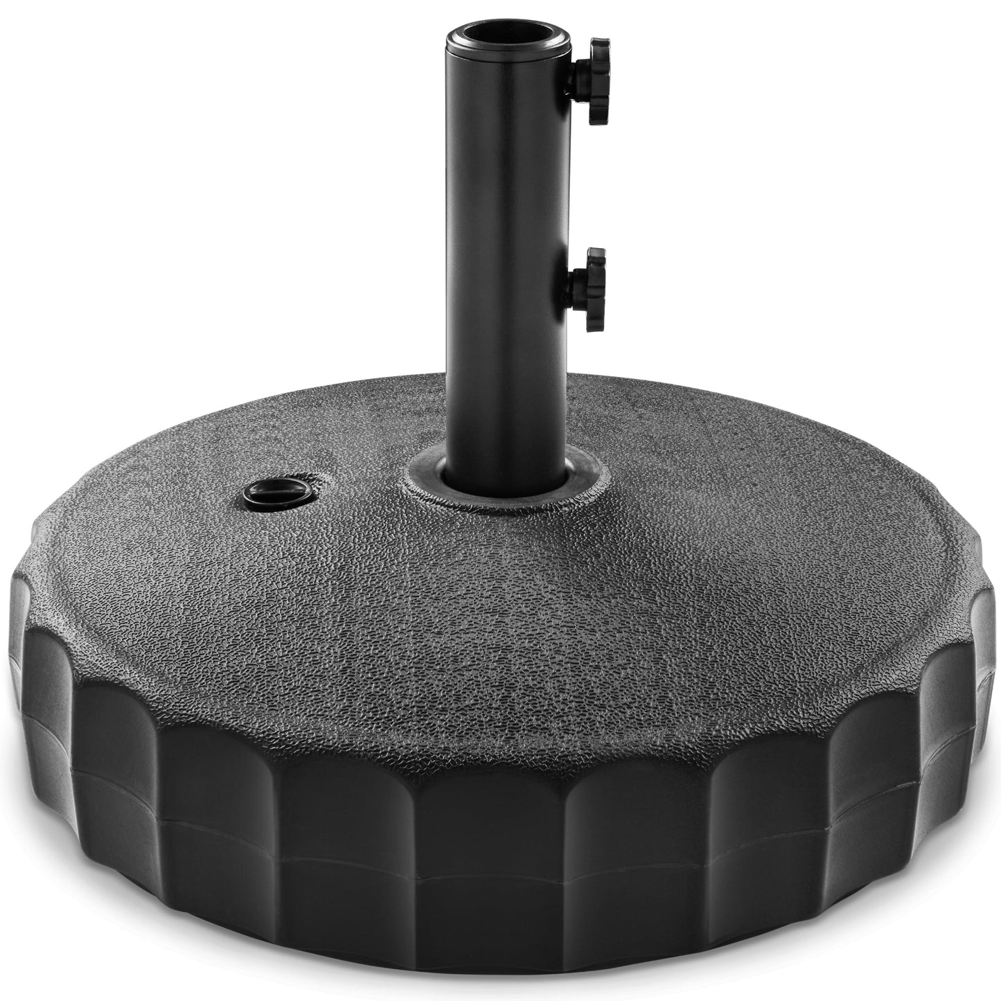 Plastic Patio Umbrella Base Pole Holder Accessory w/ Adjustable Knob