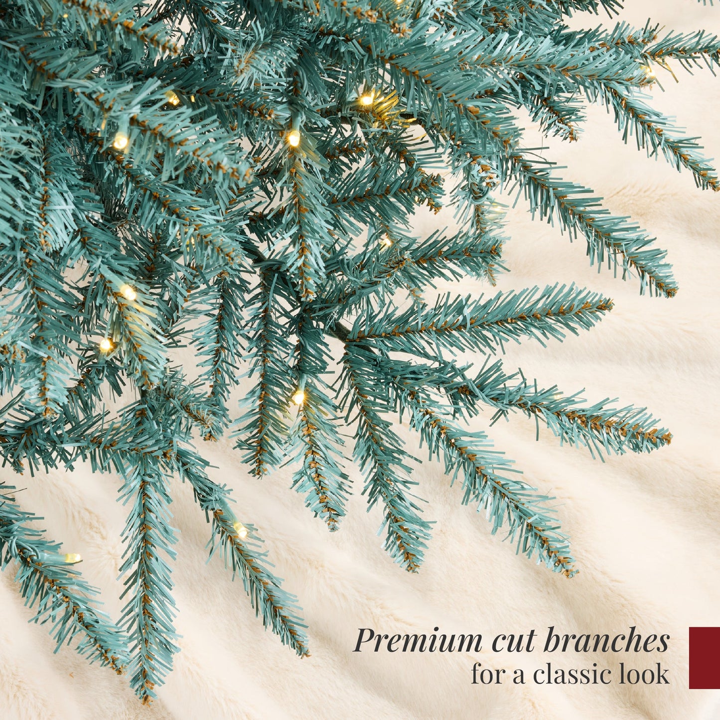 Pre-Lit Premium Artificial Nordic Fir Christmas Tree w/ 2-in-1 Twinkle LEDs